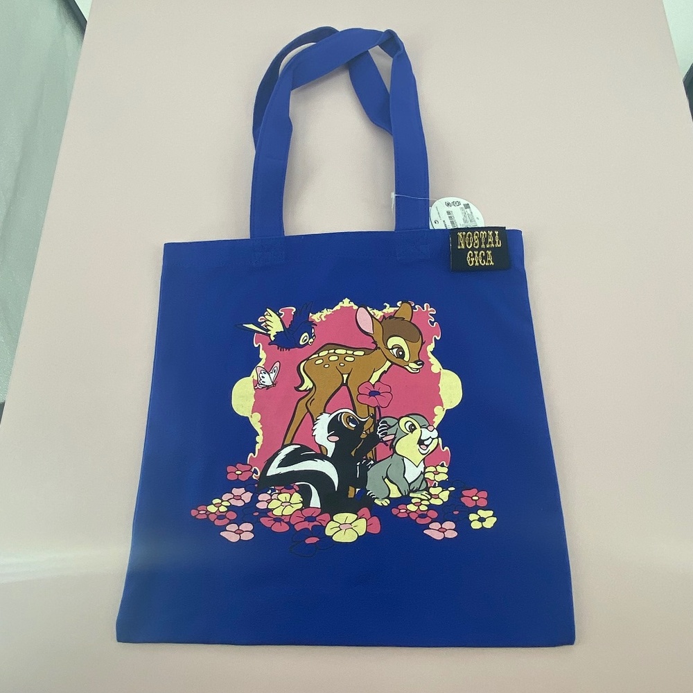 NEW NWT Disney Japan Bambi Thumper Nostalgica Small Planet Tote Bag Purse